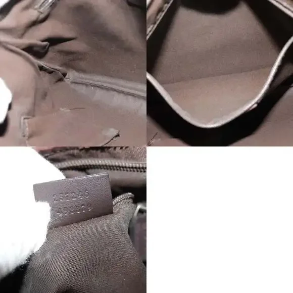 GUCCI GG Supreme Shoulder Bag Pvc Outlet Beige Silver - Picture 12 of 12